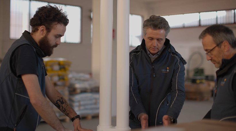 Alberto e i tecnici IDRA